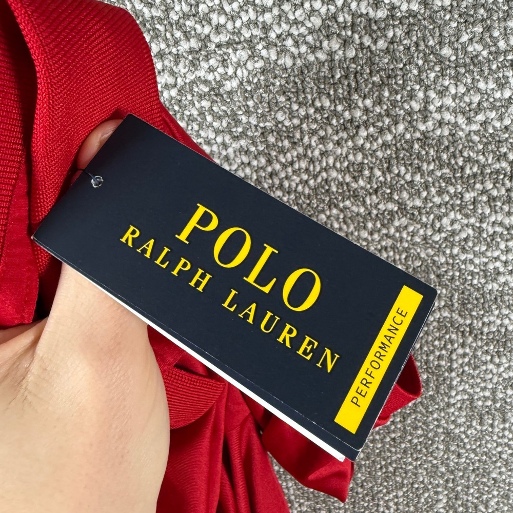Polo Ralph Lauren Performance Polo Kids L 14-16 Red Short Sleeve Pony Logo Shirt - Picture 5 of 10